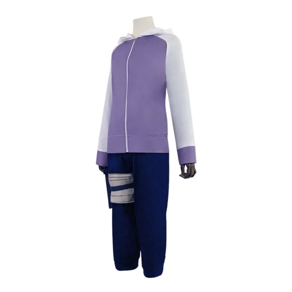 Anime Naruto Shippuden Hinata Hyuga Costume Complete Outfit Cosplay Party Set - Picture 5 of 9